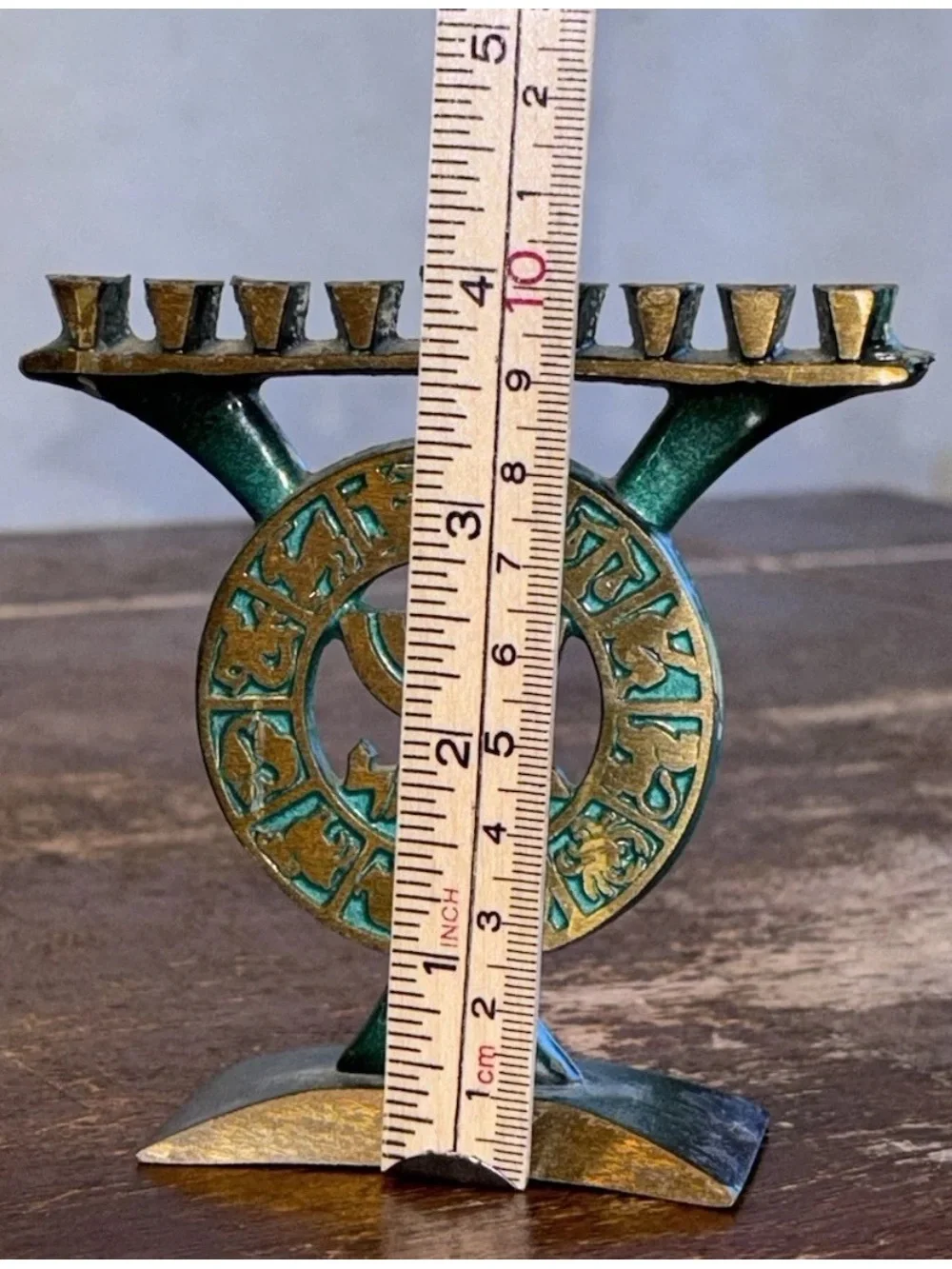 (2) Vintage Mini Brass Metal Menorahs